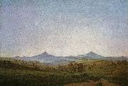 Caspar David Friedrich Bohmische Landschaft mit dem Milleschauer oil